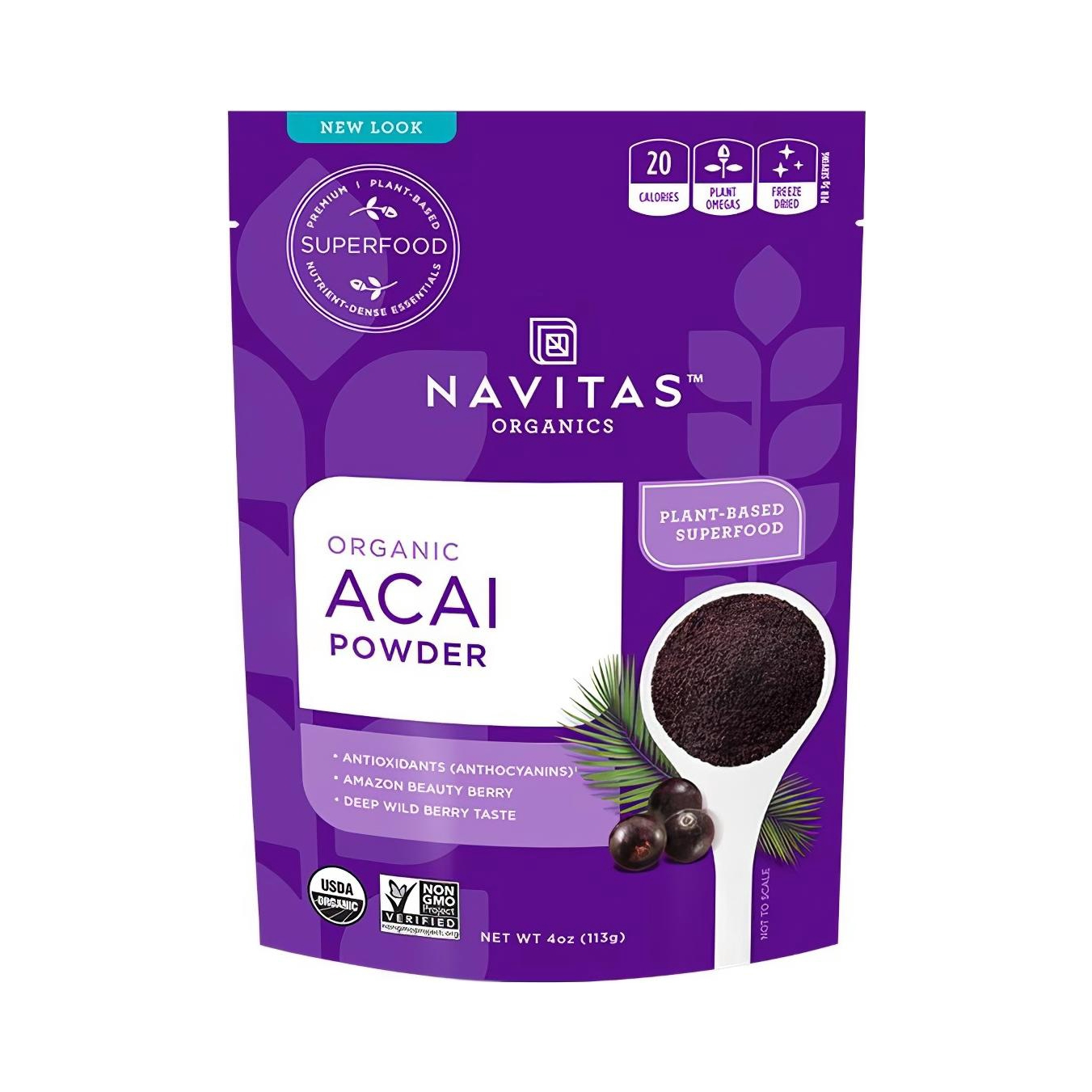 推荐商品：Navitas/盈冠食 进口款 巴西莓粉 袋装 抗糖丸化保持青春活力