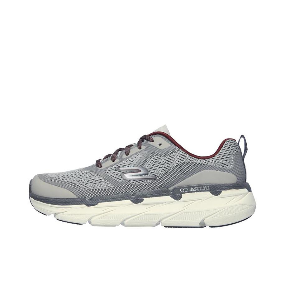 推荐商品：Skechers/斯凯奇 Max Cushioning 星迈 厚底 增高 缓震 透气 跑鞋 灰色