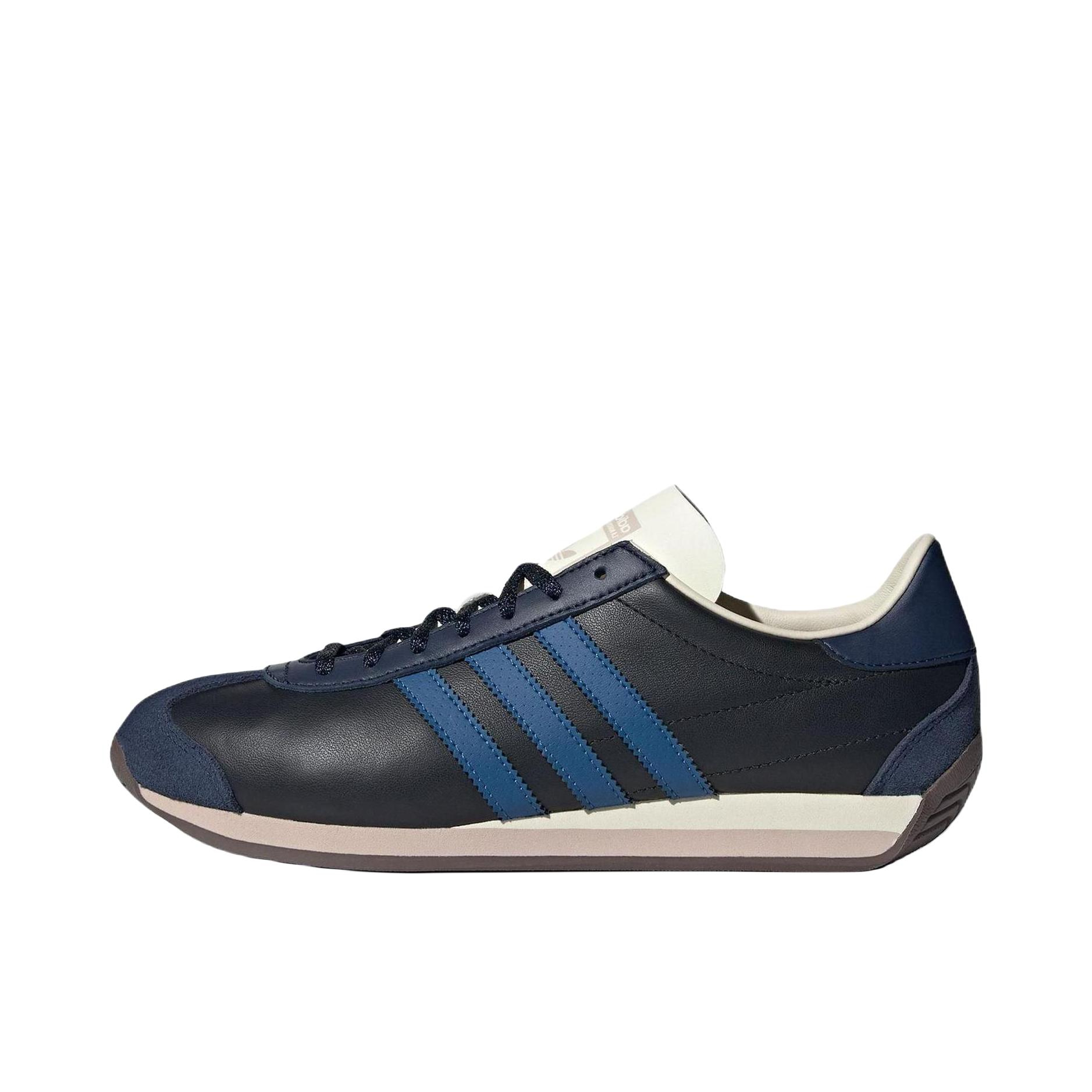 推荐商品：adidas Originals Country OG T头鞋 德训鞋 运动休闲鞋 防滑耐磨舒适轻便百搭简约时尚复古风 黑色/蓝色