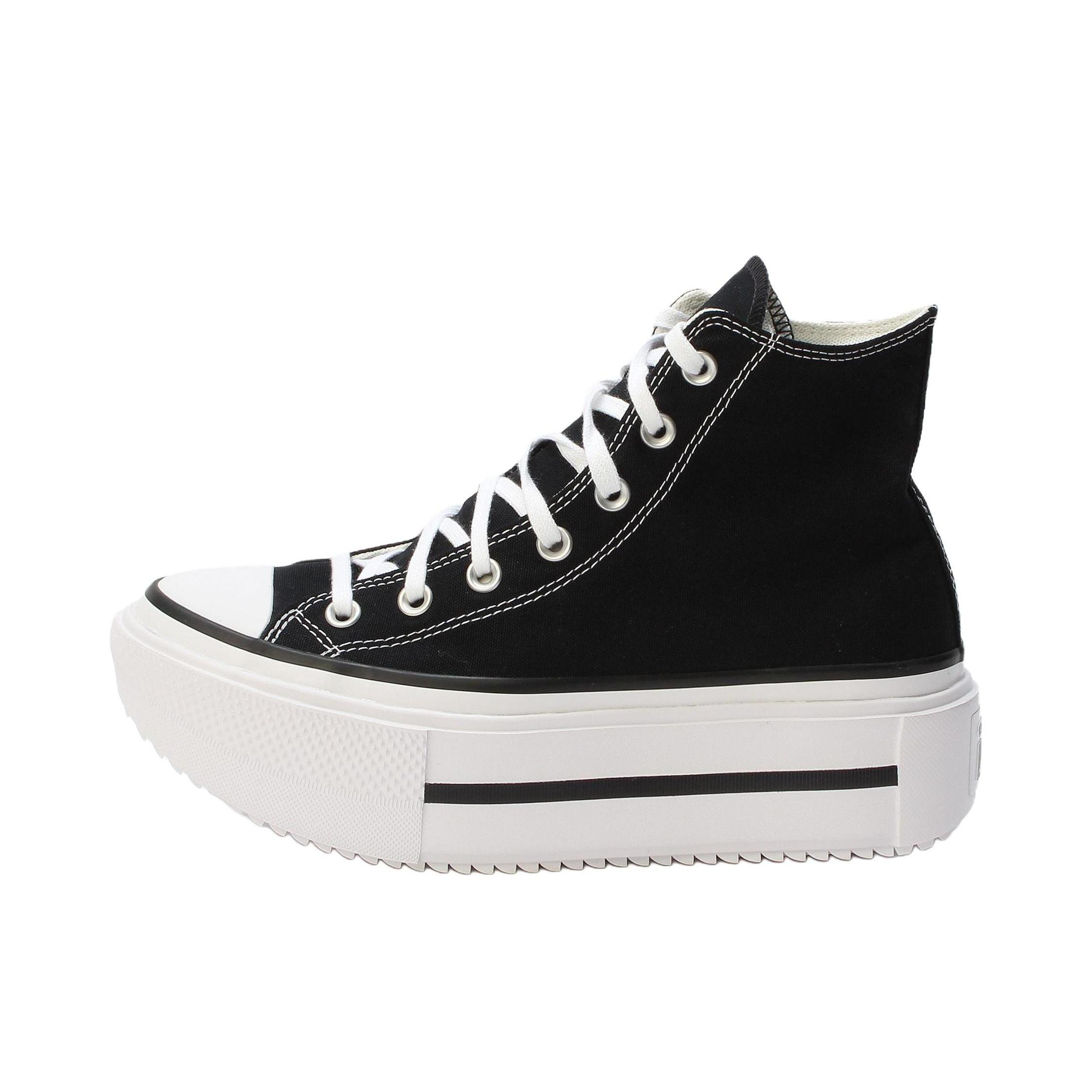 推荐商品：Converse/匡威 All Star Lift Double Stack 帆布鞋 休闲运动双层贴合耐穿甜酷 高帮/黑色