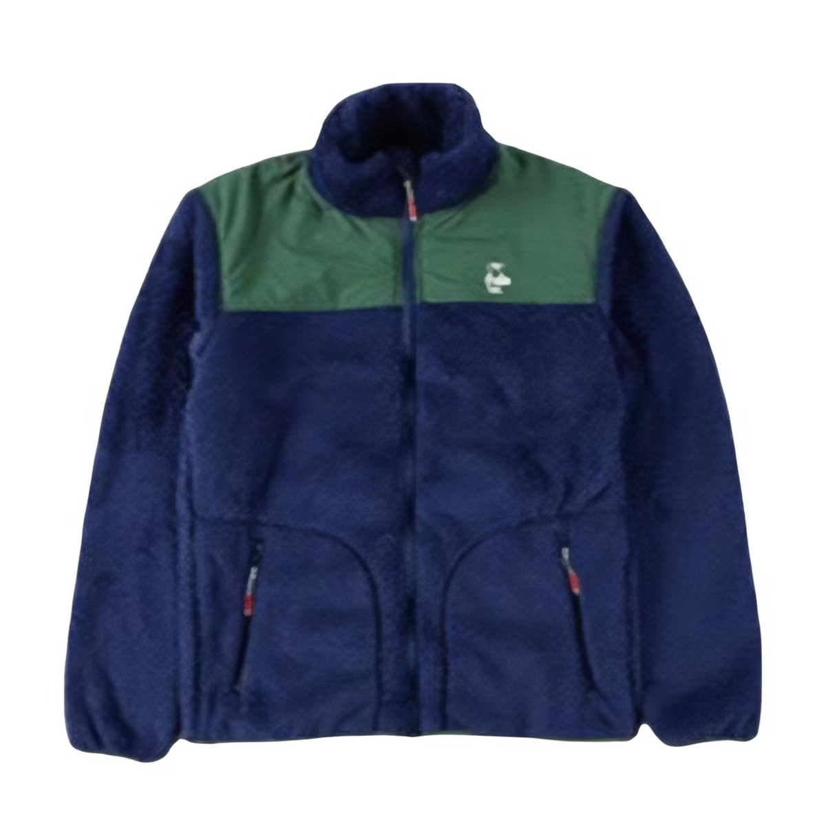 推荐商品：CHUMS  拼接立领拉链款连帽抓绒衣 男女同款 CH041230 蓝绿