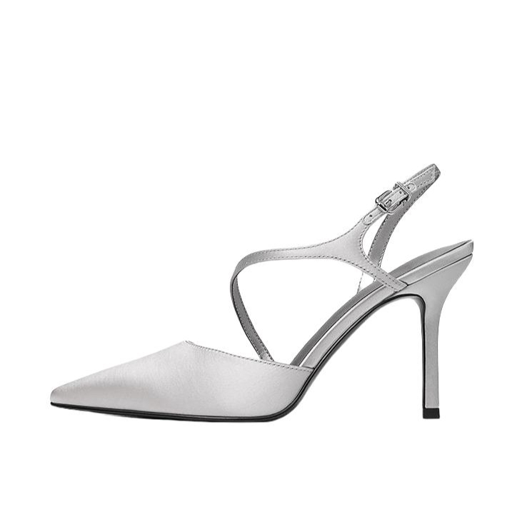 推荐商品：CHARLES&KEITH 高跟鞋 气质尖头简约 CK1-60280501 银色