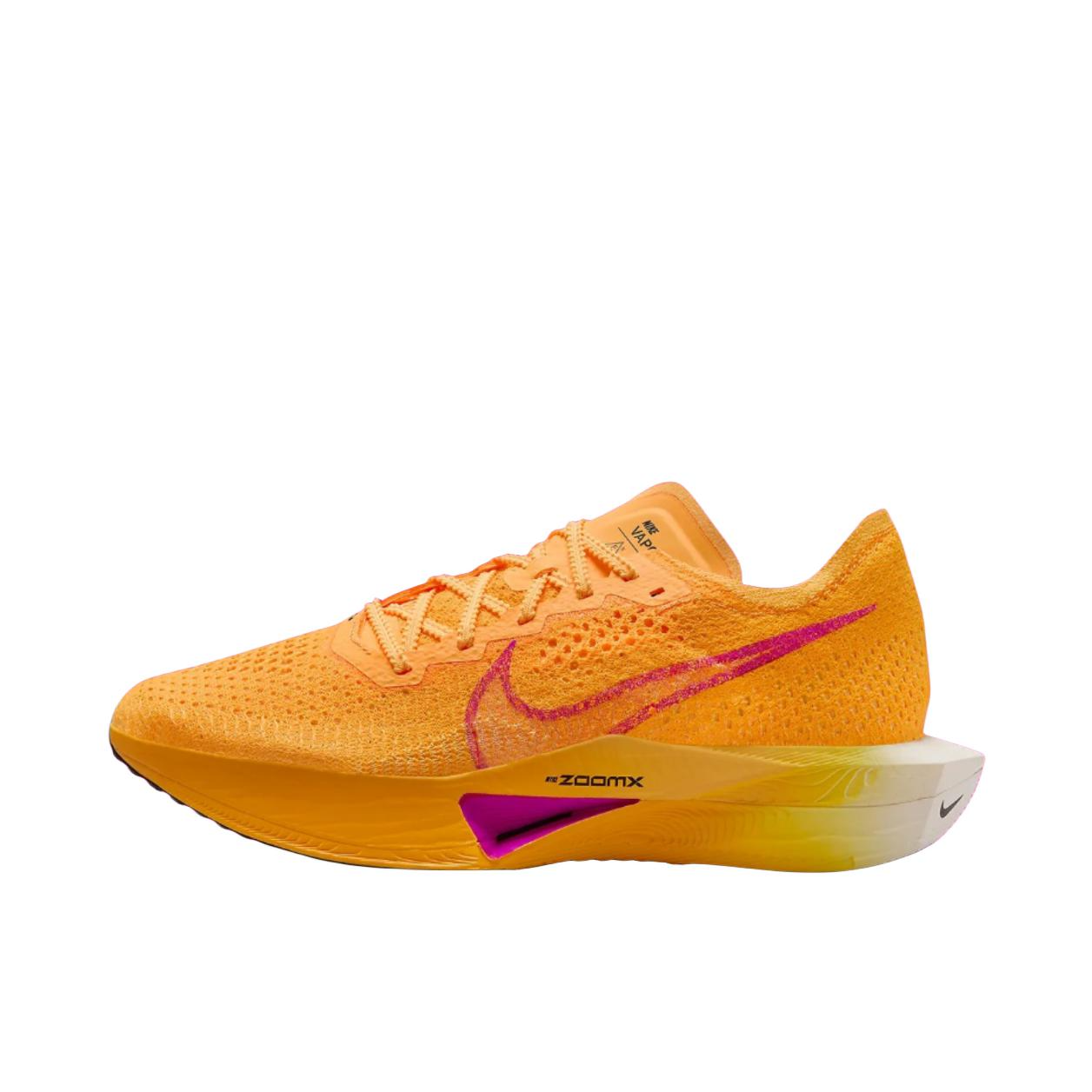 推荐商品：Nike ZoomX Vaporfly NEXT% 3 跑鞋 碳板马拉松公路竞速舒适缓震防滑耐磨支撑回弹飞织 橘黄色/粉色/白色