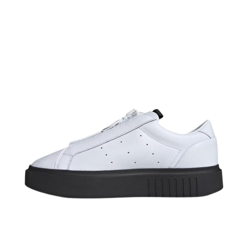 推荐商品：adidas originals Sleek Super 板鞋 防滑耐磨舒适轻便简约百搭 Black/White 黑色/白色