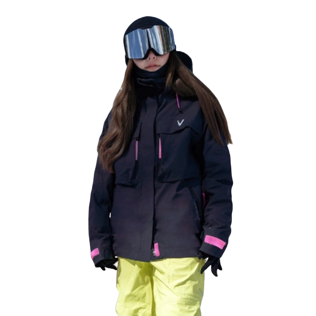 推荐商品：VECTOR VerteX(山顶)系列美式防风防水加厚保暖单板双版滑雪服 男女同款 HXF70105 经典黑