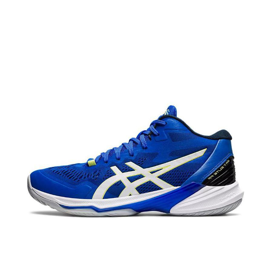 推荐商品：Asics/亚瑟士 Sky Elite FF MT 2 防滑耐磨 缓震回弹 舒适透气 网布织物 百搭简约 排球鞋 男款/白色/蓝色
