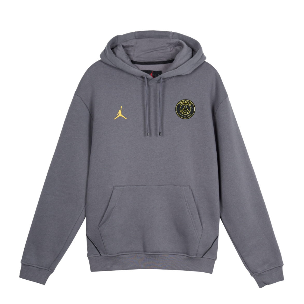 Jordan Brand Paris Saint-Germain 巴黎圣日耳曼连帽套头衫长袖卫衣 DV0612 浅石黑/旅行黄