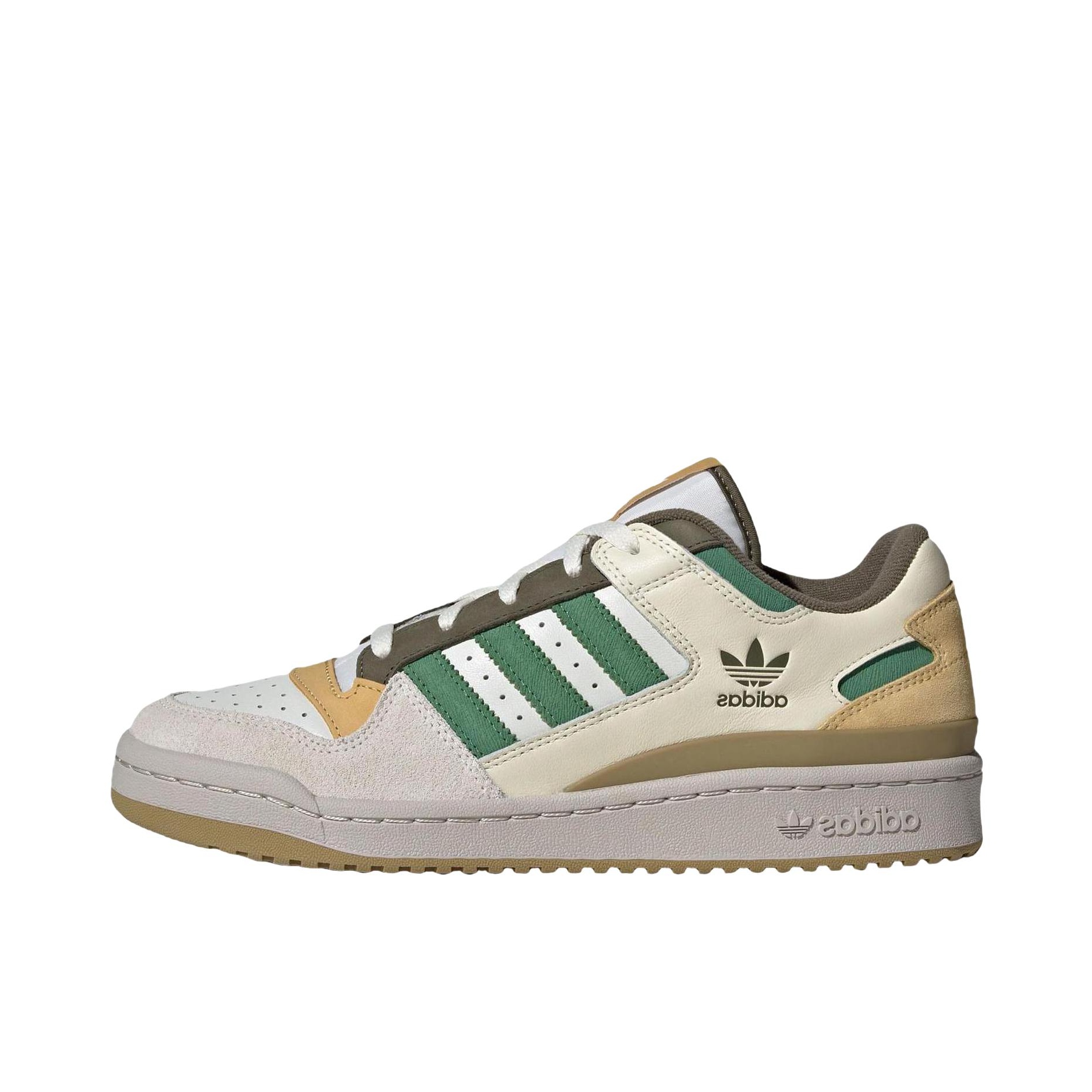 推荐商品：adidas Originals Forum 板鞋 轻便复古防滑时尚魔术贴篮球风薄底包裹性 灰色/绿色/褐色