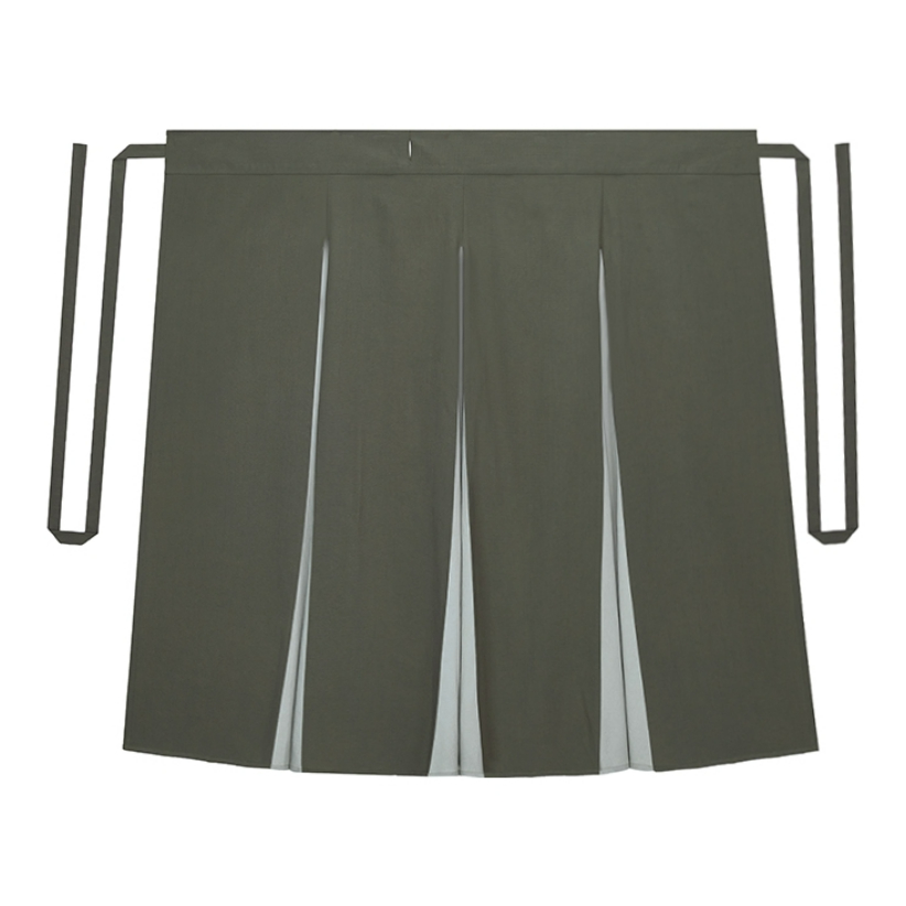 推荐商品：织造司 苏扶 宋制飞机袖短衫改良绣花主腰三裥长裙汉服 女装 绿/三裥裙