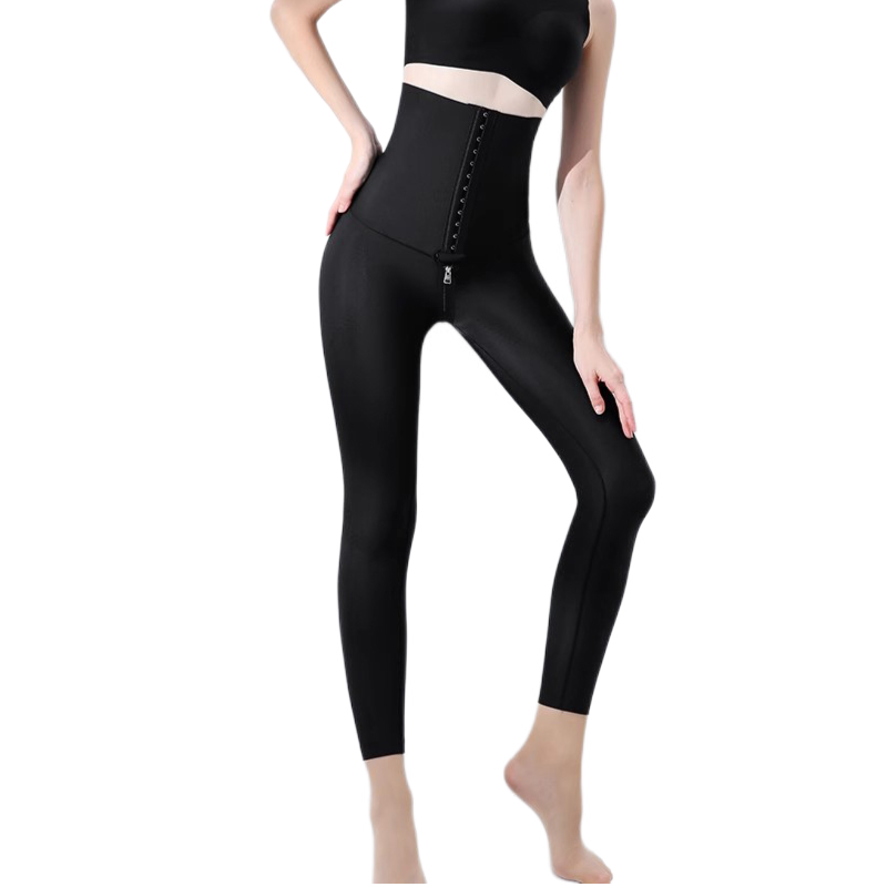 推荐商品：怀美 抗菌高腰纯色紧身裤 女装 6603KJ 黑