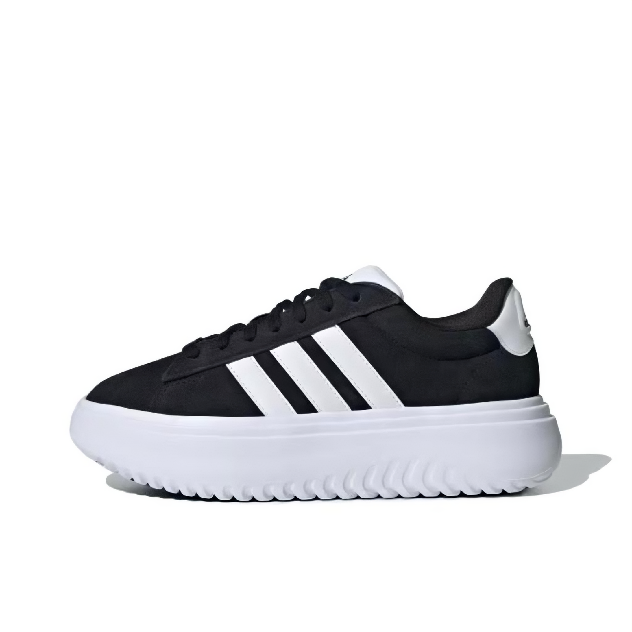 推荐商品：adidas GRAND COURT PLATFORM 板鞋 防滑耐磨舒适缓震厚底增高轻便 黑色/白色
