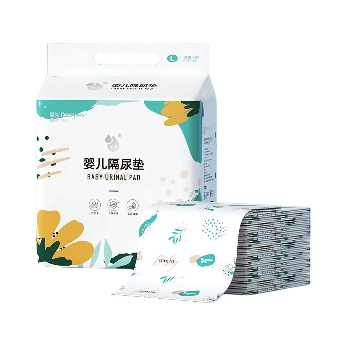 推荐商品：德佑 银装婴儿一次性家用不可洗多用途隔尿垫新生宝宝纸尿片护理垫透气纸尿垫吸水防水
