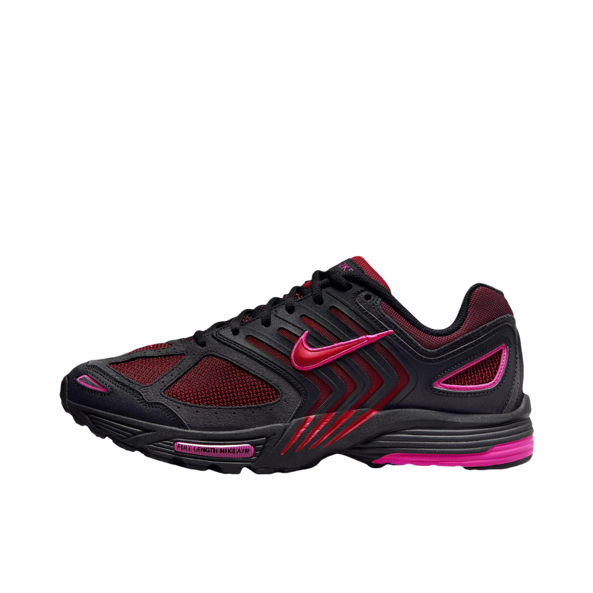推荐商品：Nike Air Pegasus 2K5 跑鞋 防滑抓地耐磨支撑回弹舒适缓震复古百搭训练轻便耐穿短跑圆头 黑色/红色