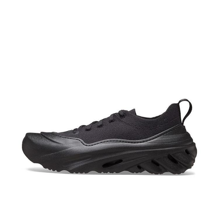 推荐商品：Crocs/卡骆驰 Echo Clog 光束波波 圆头 系带 低帮 包头 贴脚 运动休闲鞋 210079 黑色