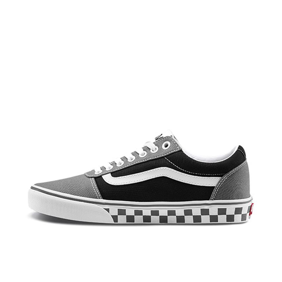 推荐商品：Vans/范斯 Ward 板鞋 滑板鞋 棋盘格潮流复古拼接舒适休闲美式街头风轻质 Black/Marshmallow 灰黑/棋盘
