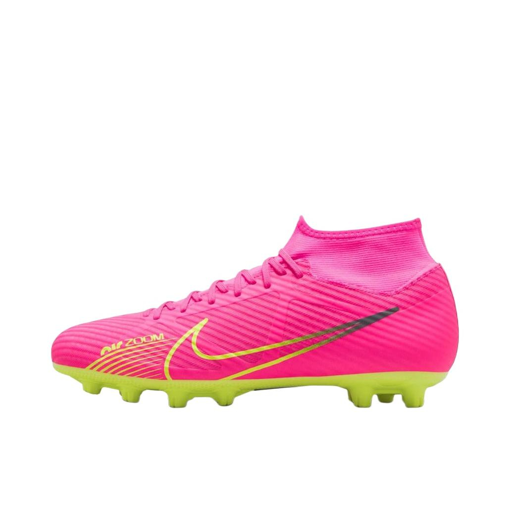 推荐商品：Nike Zoom Mercurial Superfly 9 Academy HG 入门 胶质短钉 硬场地 轻巧 足球鞋 玫粉色/绿色