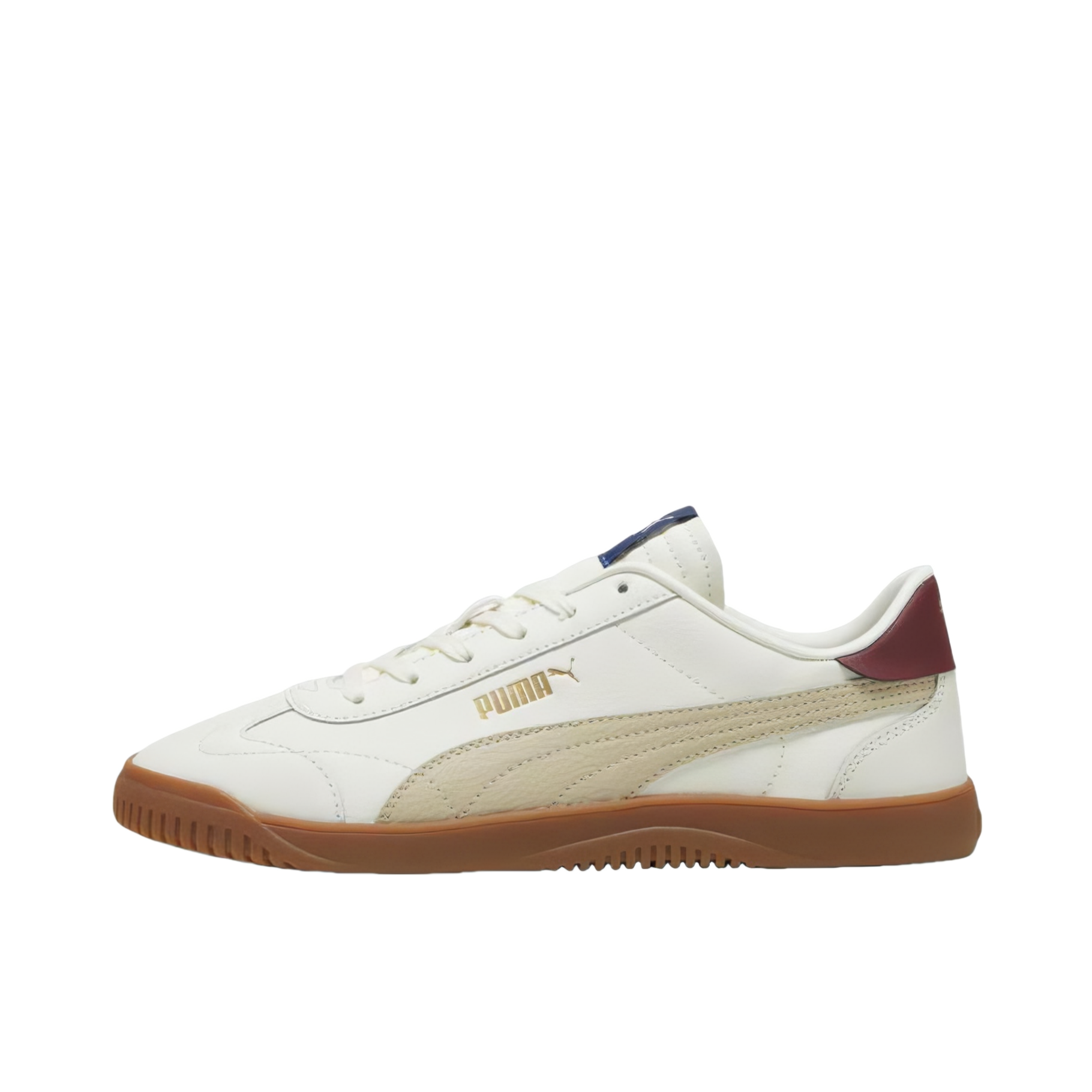 推荐商品：Puma/彪马 Club 5v5 板鞋 T头拼接复古百搭防滑耐磨薄底舒适缓震 白色/米色/皇家蓝