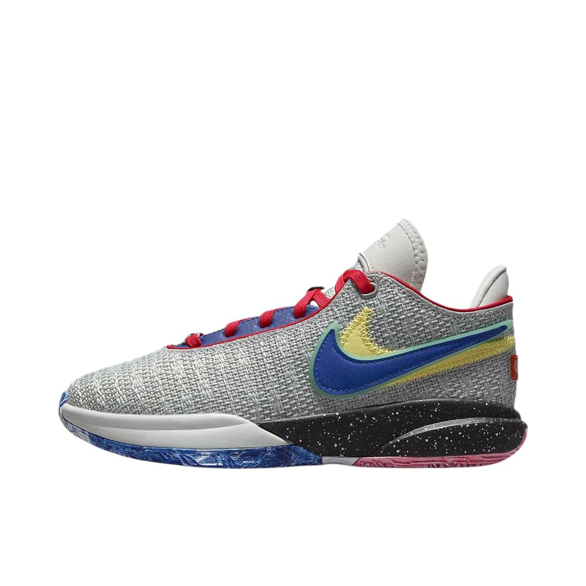 推荐商品：Nike Lebron 20 詹姆斯20 Zoom Air 缓震透气 防滑耐磨 舒适 支撑 潮流 篮球鞋 GS/浅灰色/蓝色/黄色/鸳鸯