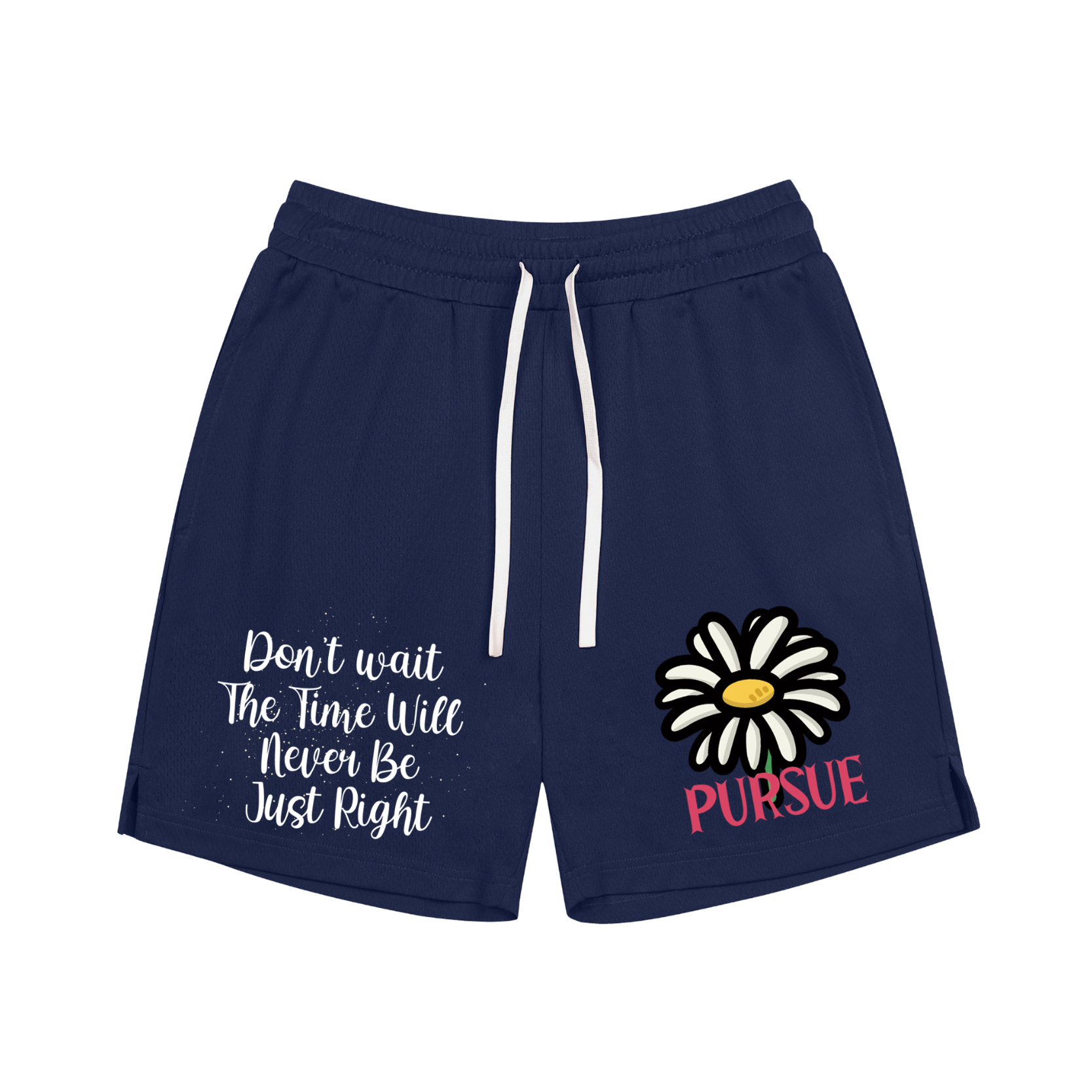 推荐商品：TIP-OFF 美式复古三四分花卉字母印花运动短裤 TPDK2025010 藏青