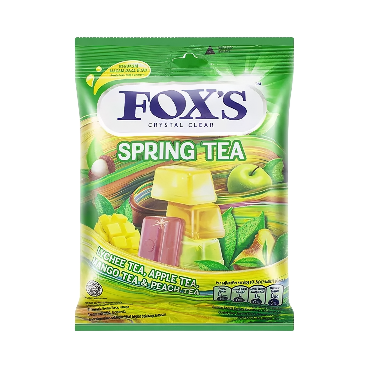 推荐商品：fox's/霍氏 水晶糖 混合水果味硬糖 袋装 四季春茶味