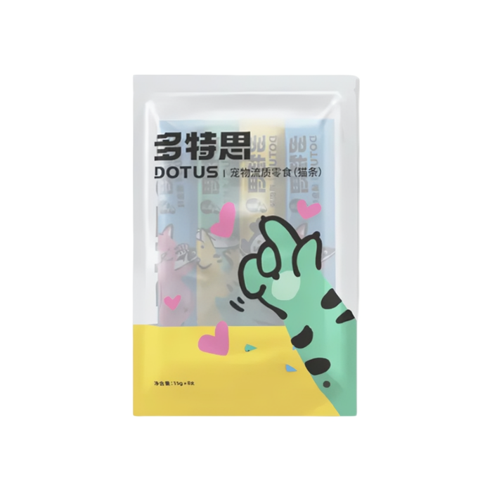 推荐商品:DOTUS/多特思 鱼油猫条猫猫零食流质补水无诱食剂高汤猫舔酱增肥美毛