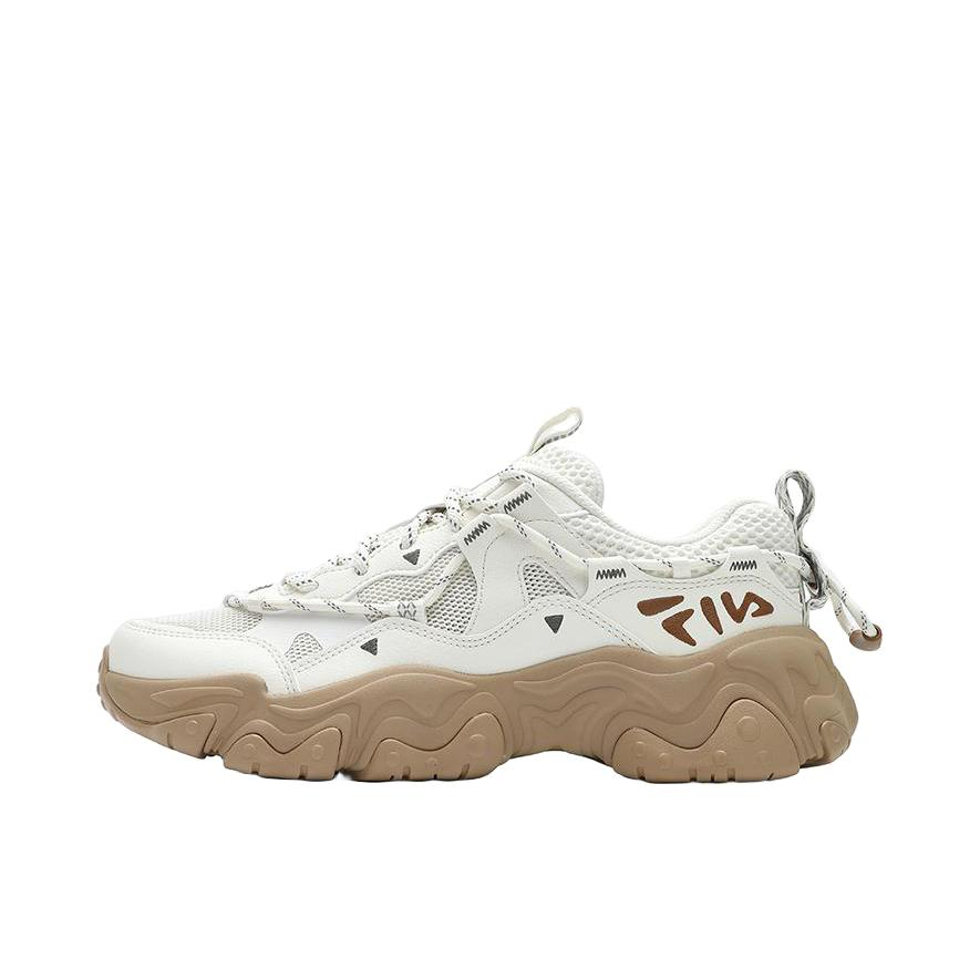 推荐商品：FILA/斐乐 猫爪5代 老爹鞋 轻便增高复古厚底时尚 女款/奶白色