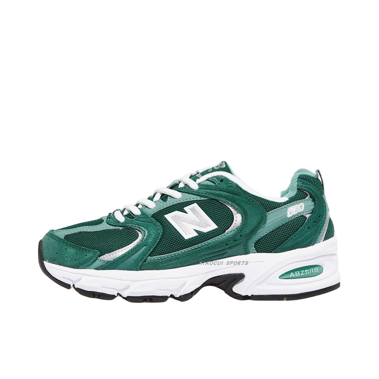推荐商品：New Balance MR530 跑鞋 圆头经典拼接复古缓震防滑耐磨网面透气支撑 绿色/白色