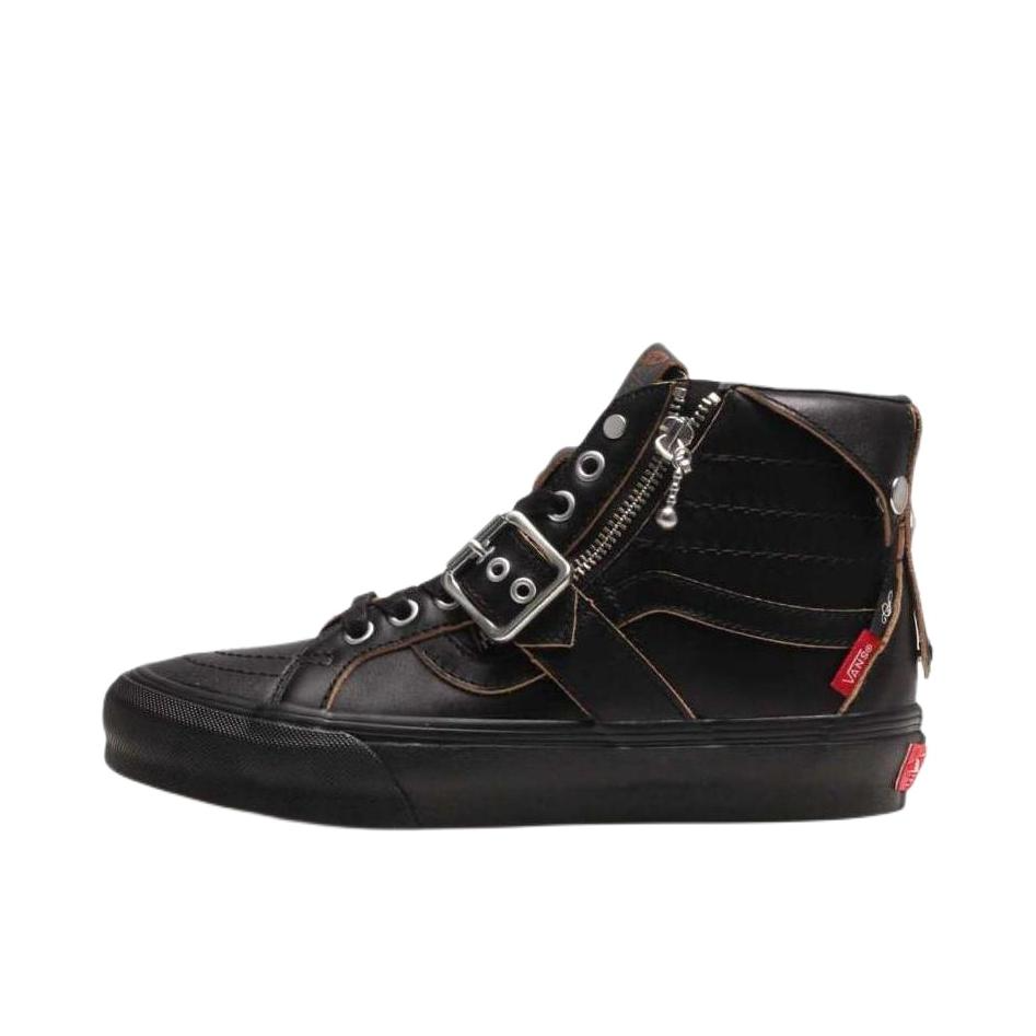 推荐商品：Vans/范斯 SK8-Hi 板鞋 潮流经典拼接复古街头厚底 e Gonzales联名/黑色