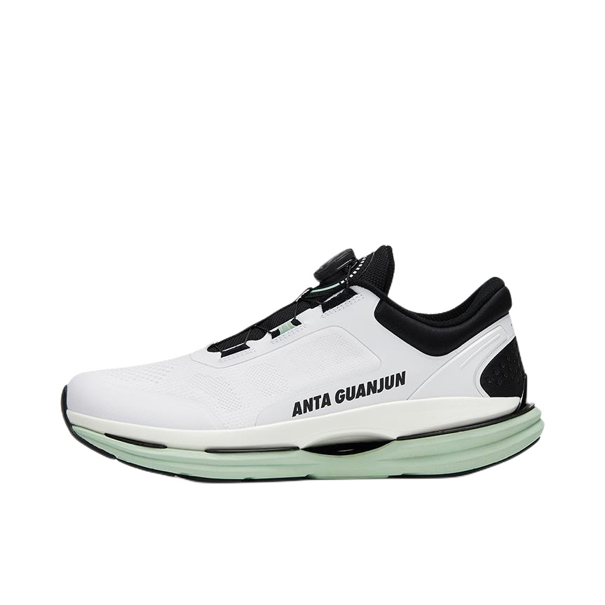 推荐商品：安踏 冠军雳炼 跑鞋 氮科技舒适减震防滑耐磨轻质软底网面透气中长距离 白色/黑色/水粉绿