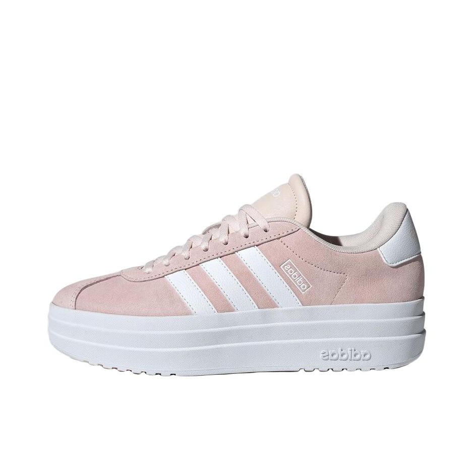 推荐商品：adidas VL Court Bold T头鞋 德训鞋 板鞋 舒适百搭复古防滑耐磨轻便厚底增高贴合圆头 女款/粉色/白色