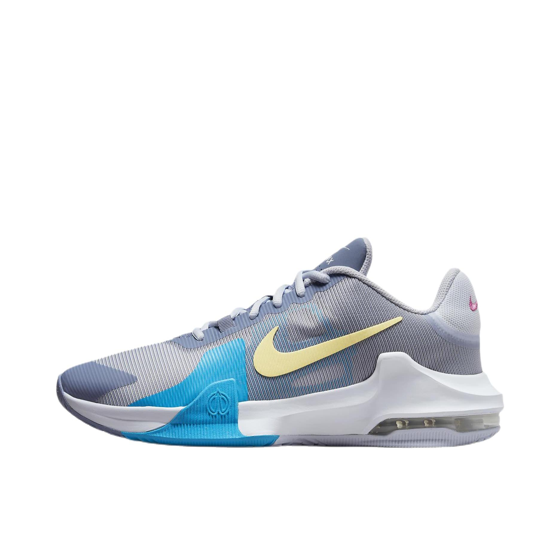 推荐商品：Nike Air Max Impact 4 防滑耐磨 舒适轻便 抗扭 缓震透气 实战 百搭简约 篮球鞋 灰色/蓝色