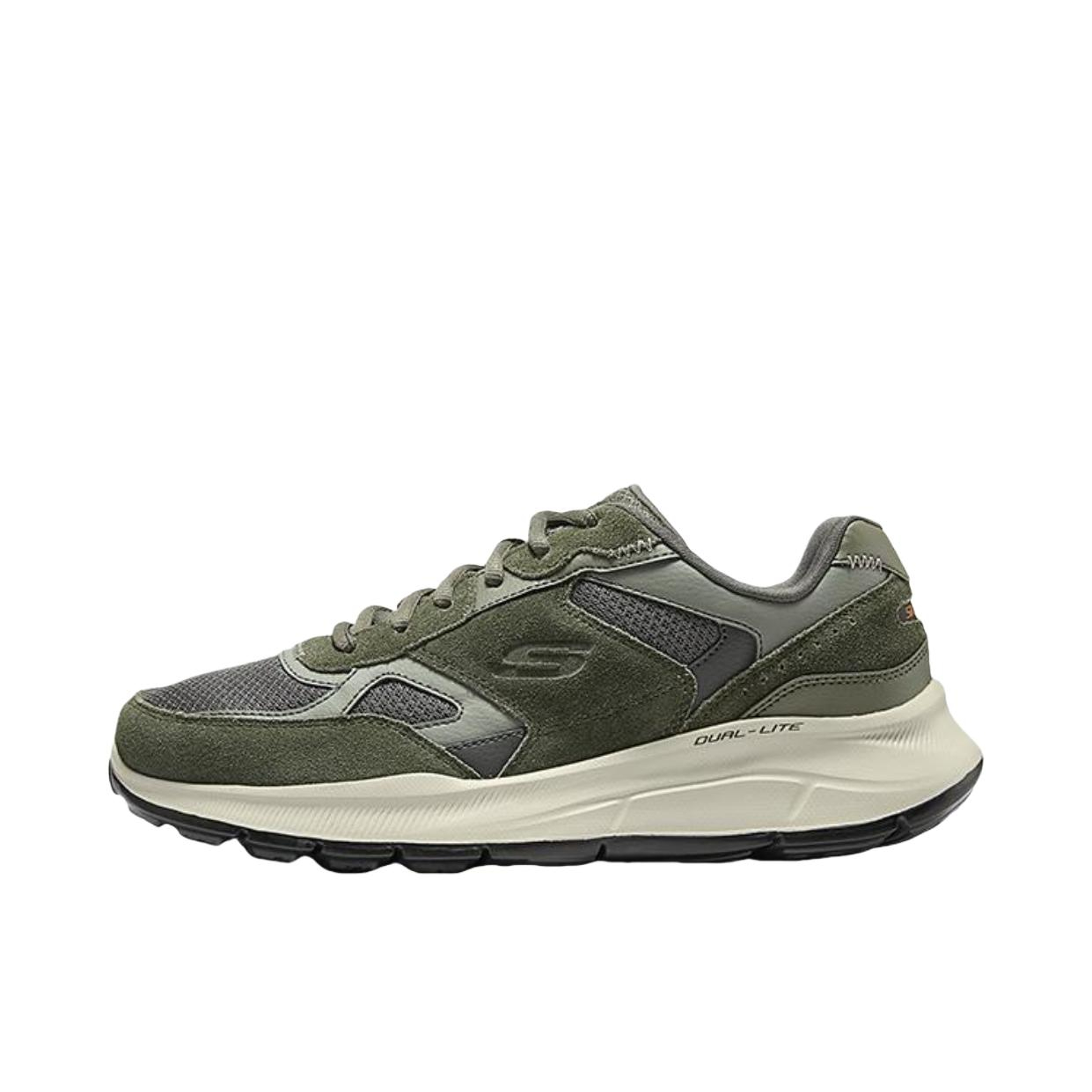 推荐商品：Skechers/斯凯奇 Global Jogger 稳定 轻便透气 舒适缓震 百搭简约 跑鞋 232613 橄榄绿