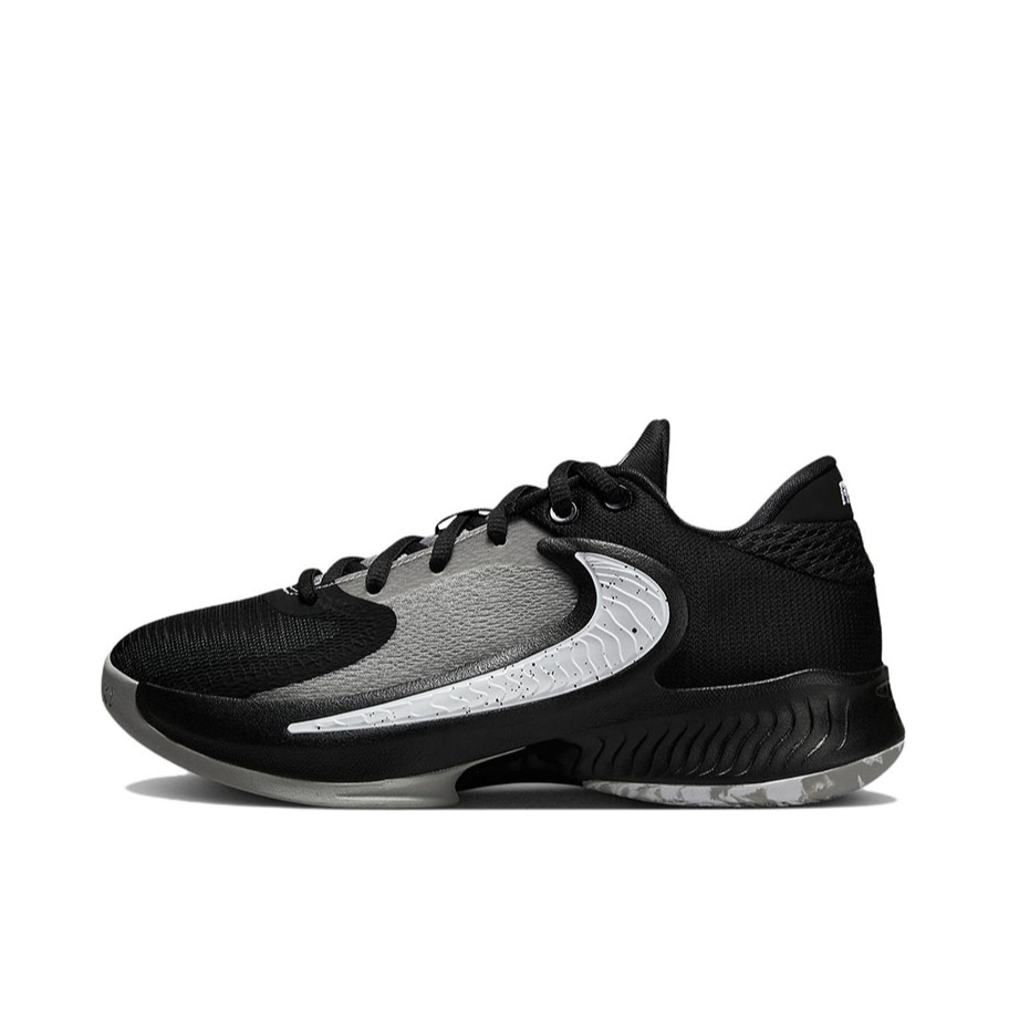 推荐商品：Nike Zoom Freak 4 字母哥4代 透气 缓震防滑 包裹性支撑 织物 实战 篮球鞋 国外版/黑色/灰色