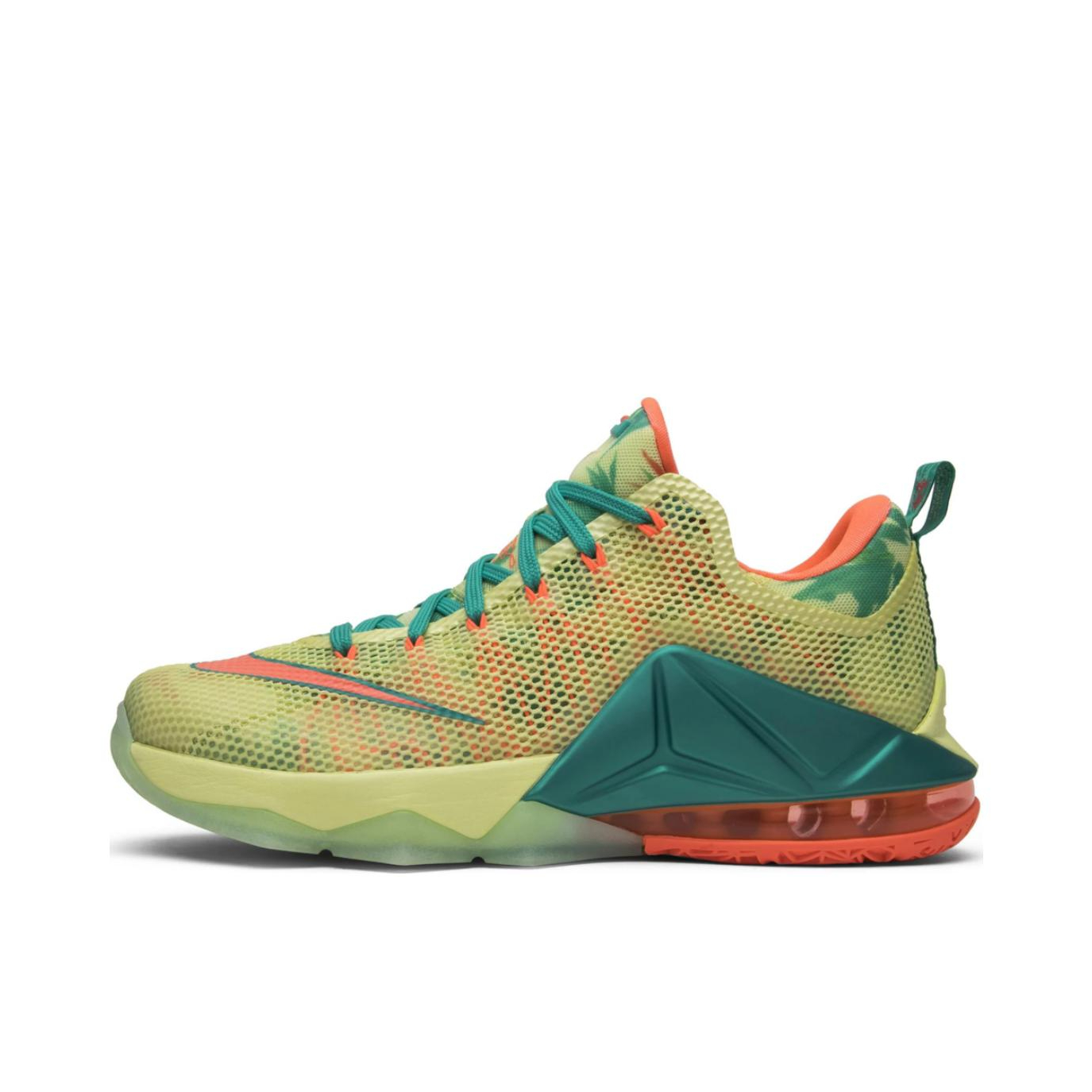 推荐商品：Nike Zoom LeBron 12 詹姆斯 防滑耐磨 缓震支撑 实战 织物 圆头 舒适百搭 中帮 篮球鞋 国外版/柠檬茶