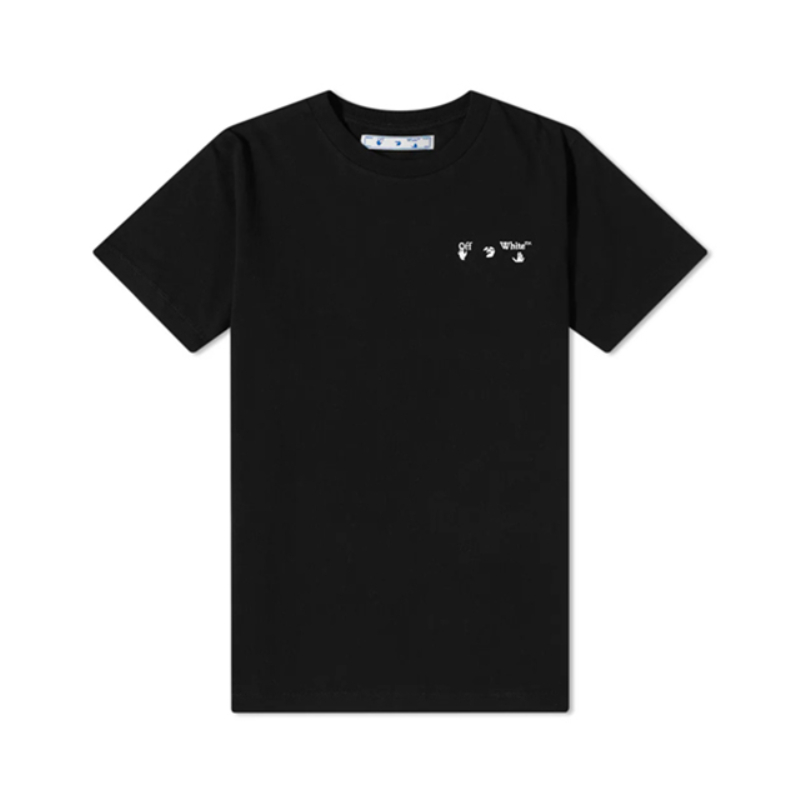 OFF-WHITE 胸前小logo刺绣圆领短袖T恤 男女同款 OMAA027R21JER001
