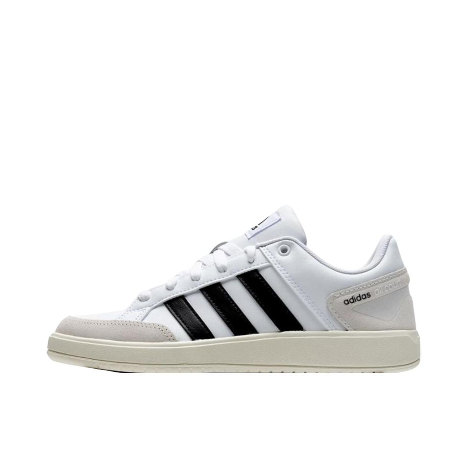 推荐商品：adidas Cloudfoam All Court 板鞋 轻运动防滑耐磨轻便 白色/黑色