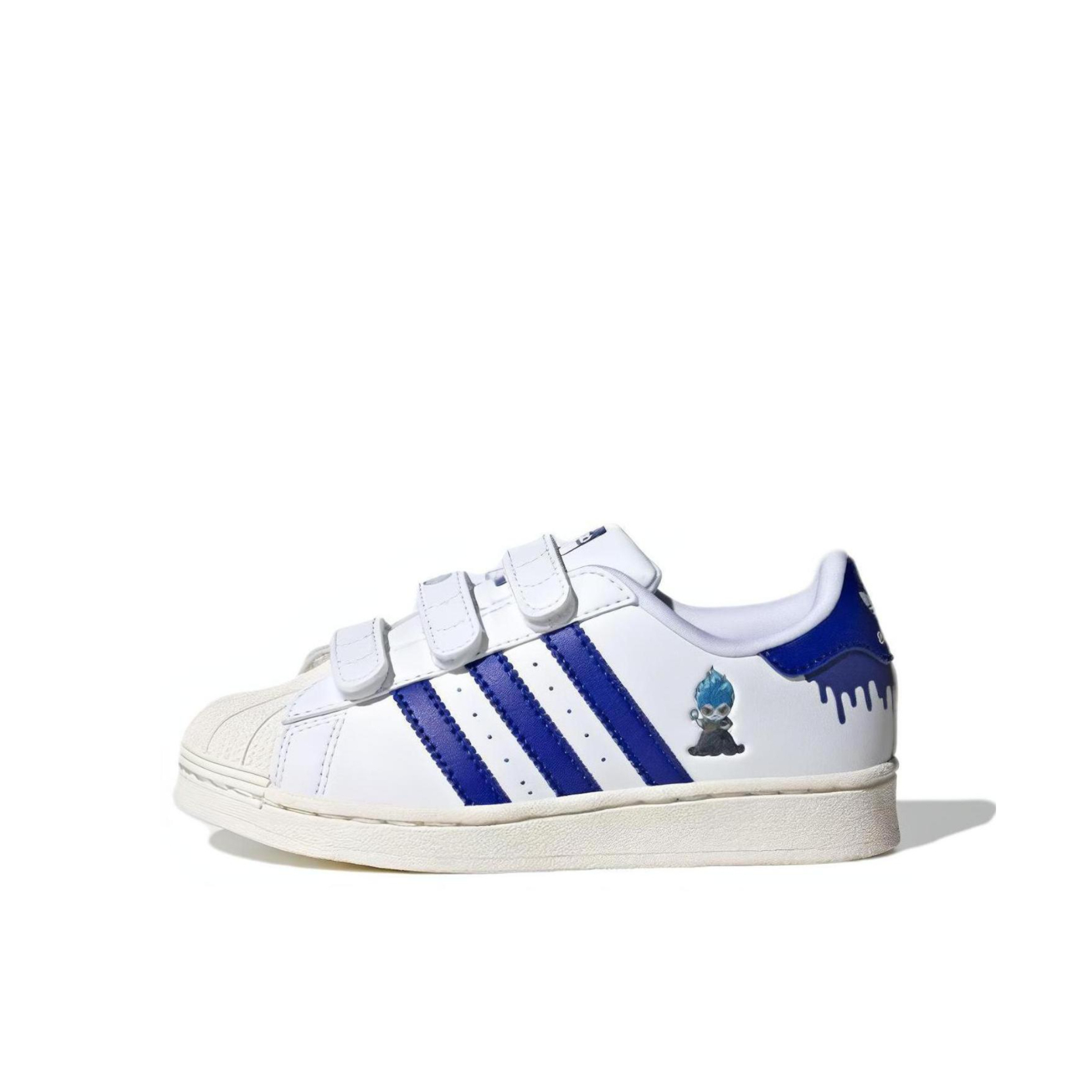 推荐商品：adidas Originals SUPERSTAR 魔术贴 防滑耐磨 轻便透气 舒适防踢 板鞋儿童 小童/白色/蓝色