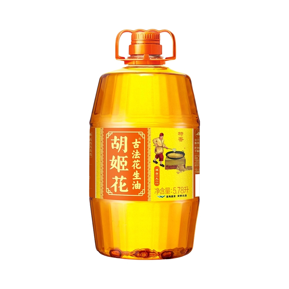 推荐商品：胡姬花 压榨一级 古法花生油 炒菜物理压榨浓香纯正特香特香型