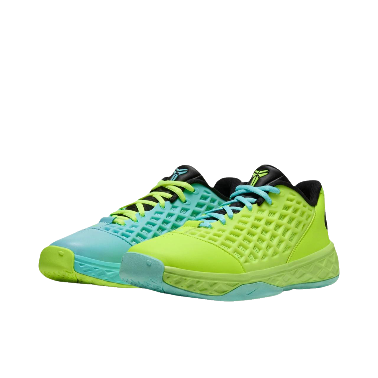 推荐商品：Nike Zoom Kobe 3 科比3 篮球鞋 复古防滑耐磨包裹性网布减震舒适百搭 鸳鸯款/低帮/大童/荧光绿/蓝色
