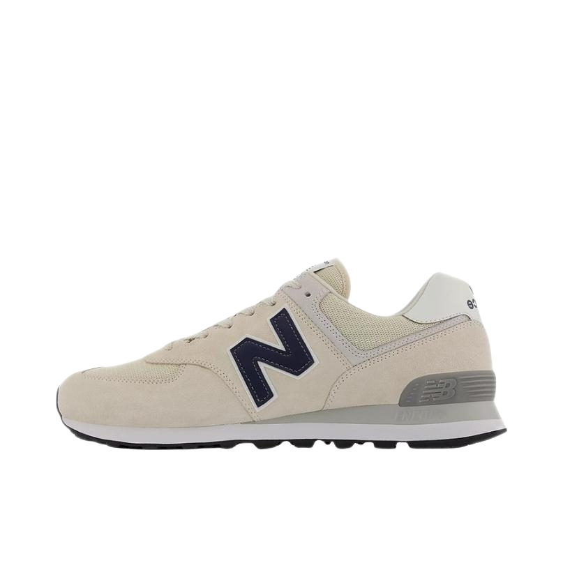 推荐商品：New Balance 574 运动休闲鞋 阿甘鞋 经典复古防滑耐磨缓震舒适透气时尚百搭轻便 米黄/海军蓝