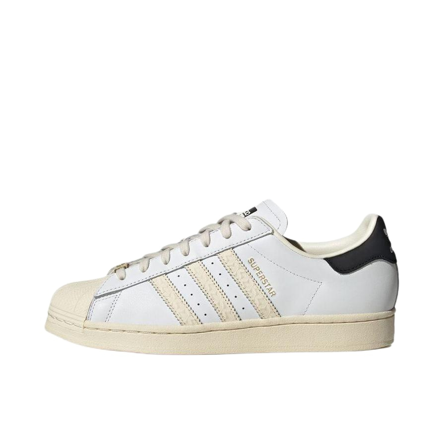 推荐商品：【宋雨琦同款】 adidas Originals Superstar 板鞋 轻便贝壳头薄底舒适百搭耐磨复古 白色/米黄色