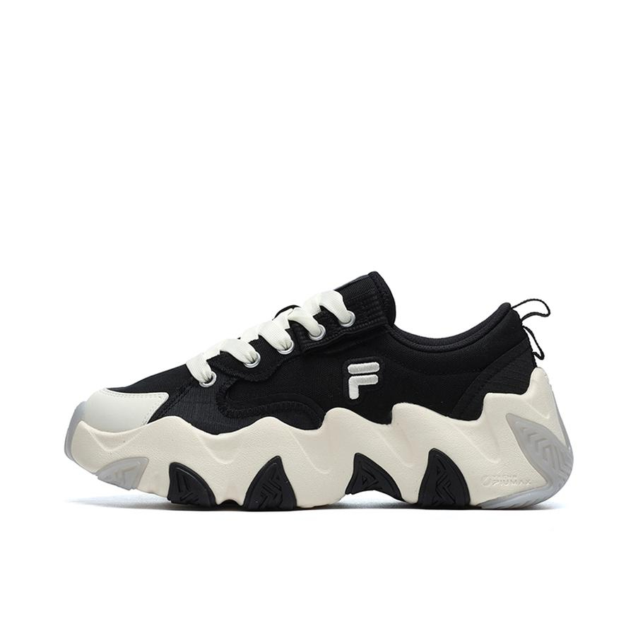 推荐商品：FILA/斐乐  Starfish 海星  时尚复古 潮流百搭 休闲运动 防滑耐磨 增高厚底 织物 合成革  老爹鞋 女款/黑色/微白