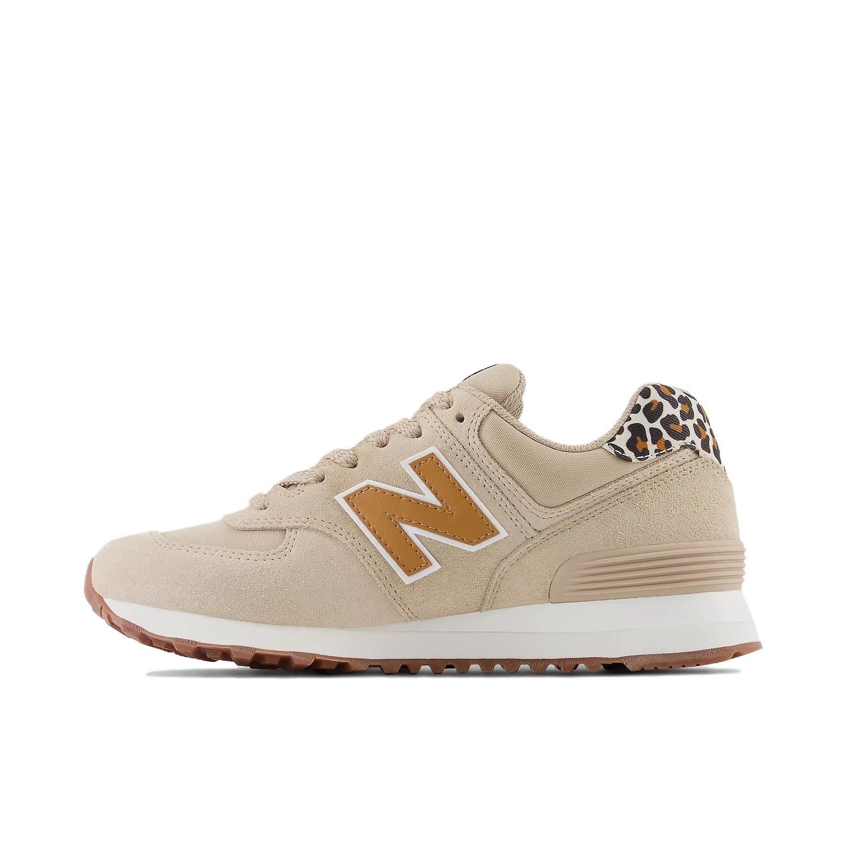 推荐商品：New Balance 574+ 跑鞋 增高防滑耐磨舒适轻便减震透气低帮织物合成革复古百搭 B宽/米黄色