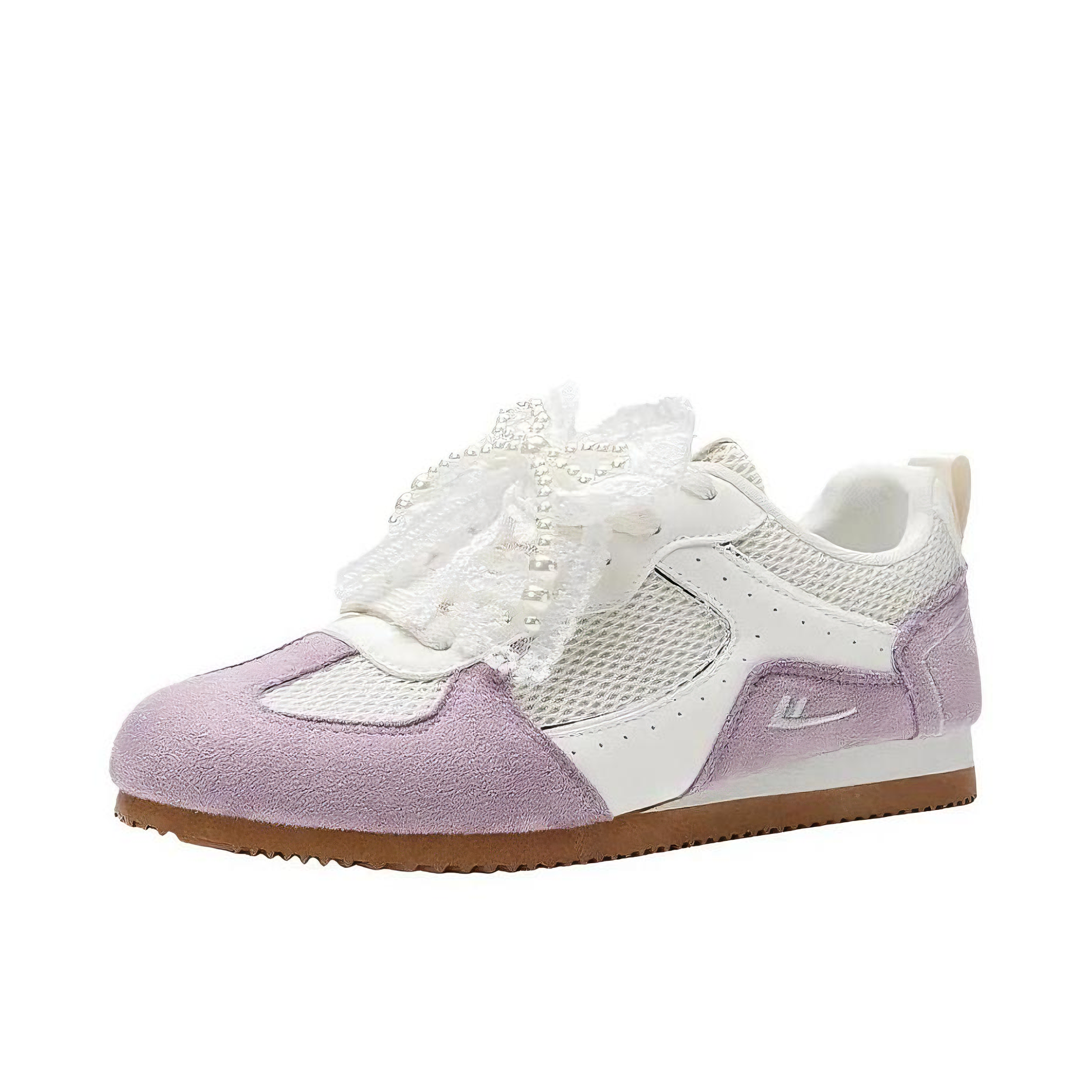 推荐商品：回力 运动休闲鞋 软底百搭日常舒适 861 女款/白色/紫色