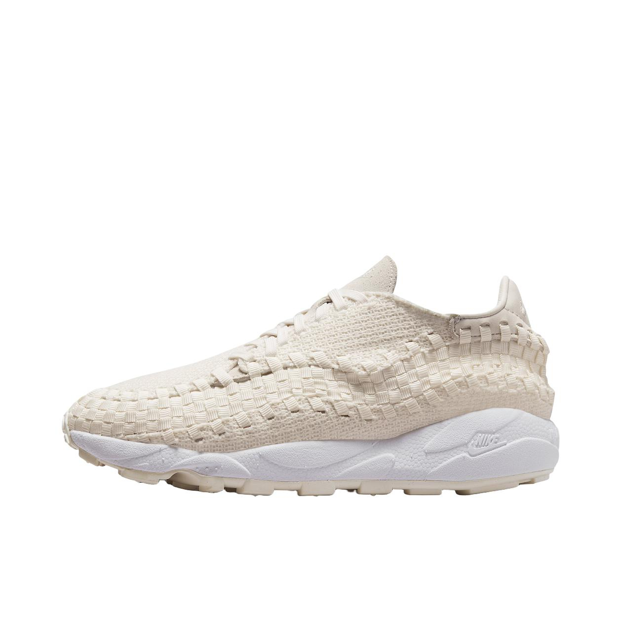推荐商品：Nike Air Footscape Woven 时尚潮流 编织 舒适缓震 防滑耐磨 绒面革 轻便 运动休闲鞋 米色/白色