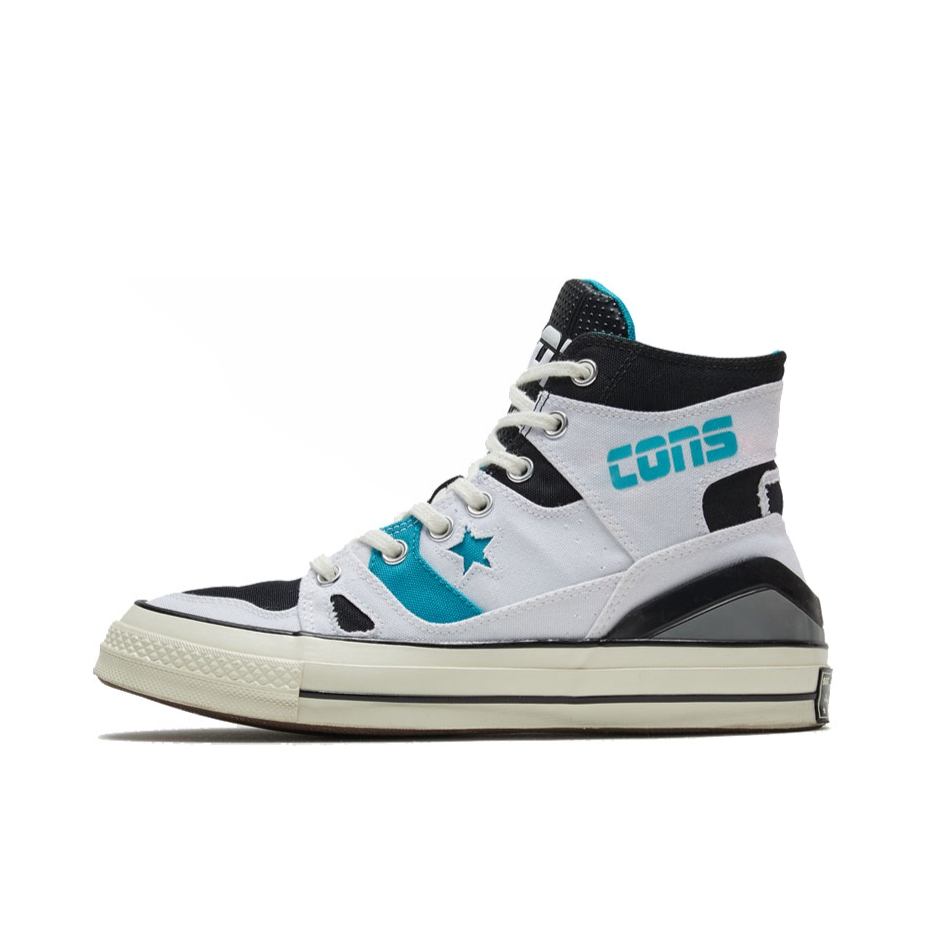 推荐商品：Converse/匡威 Chuck 70 E260 帆布鞋 潮流拼接复古舒适包裹防滑耐磨 湖蓝/白/黑色