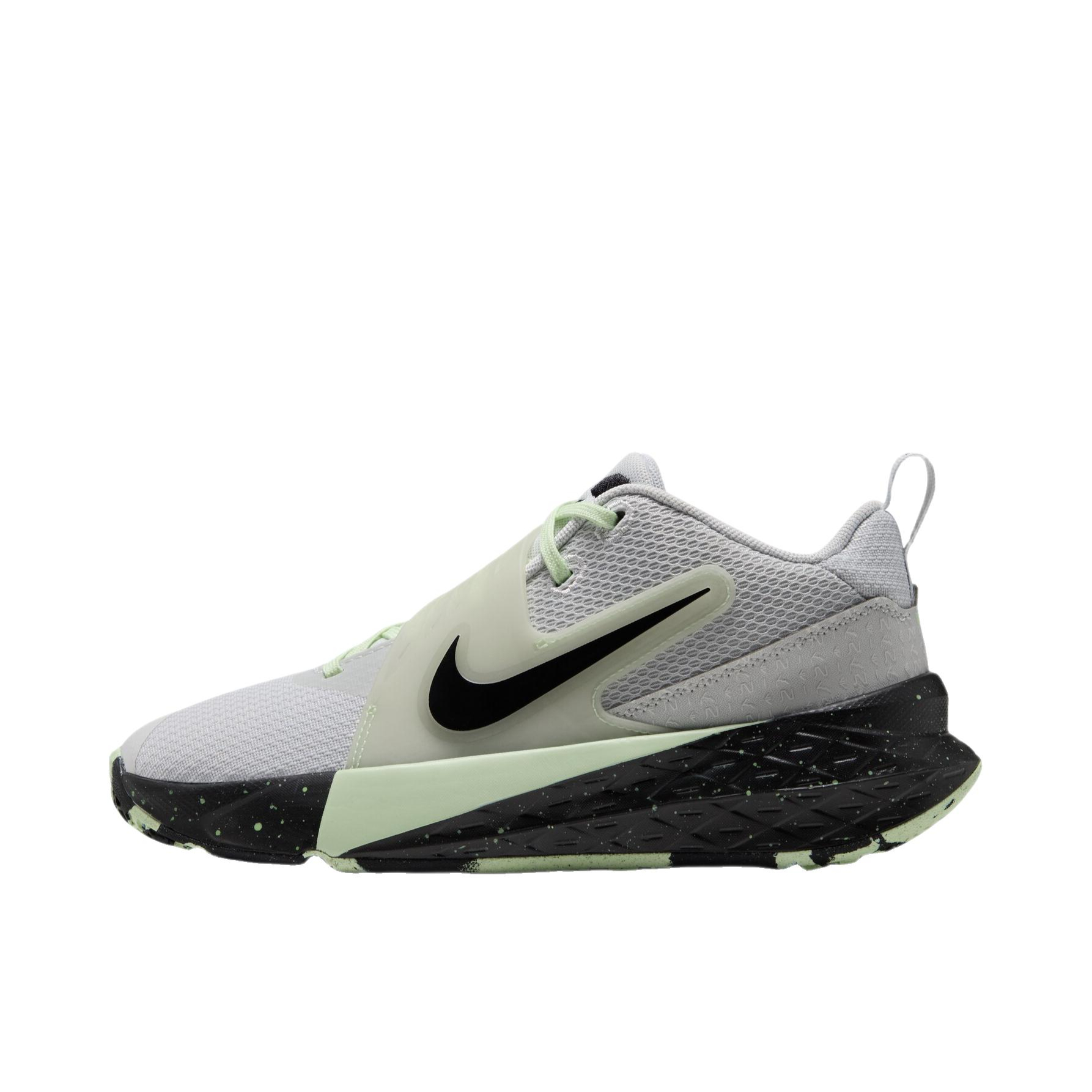推荐商品：Nike TEAM HUSTLE D 12 舒适缓震 网面 防滑耐磨 抓地 时尚百搭 魔术贴 美观 训练 冬季 易穿脱 贴合 抗扭 篮球鞋 大童/尘光子色/黑色/微黄绿