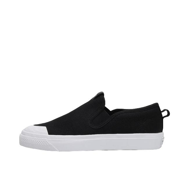 推荐商品：adidas Nizza Slip-on 板鞋 休闲减震防滑耐磨轻便舒适一脚蹬 Core Black/Cloud White 黑白