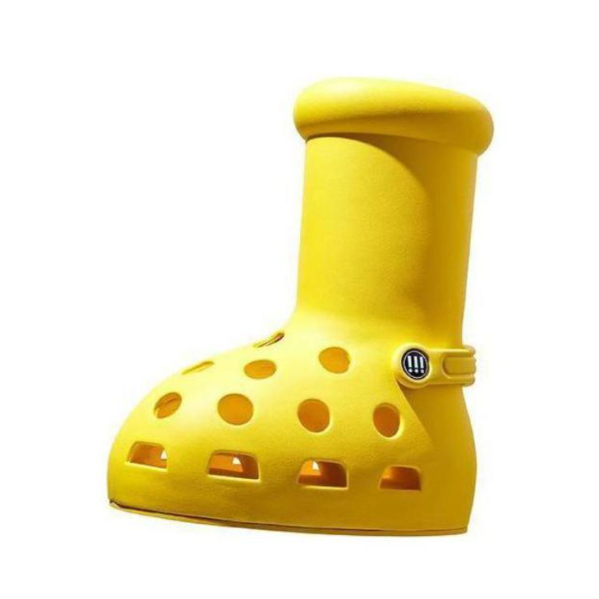 推荐商品：Crocs/卡骆驰 x MSCHF 联名 舒适时尚 增高休闲 厚底 洞洞鞋 凉鞋 MSCHF010-Y MSCHF联名/黄色