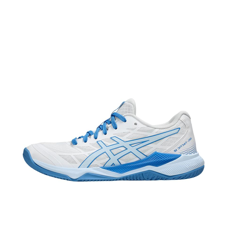 推荐商品：Asics/亚瑟士 Gel-Tactic 12 减震耐磨 防滑 透气网布 稳定支撑 舒适百搭 灵活 排球鞋 女款/天空蓝